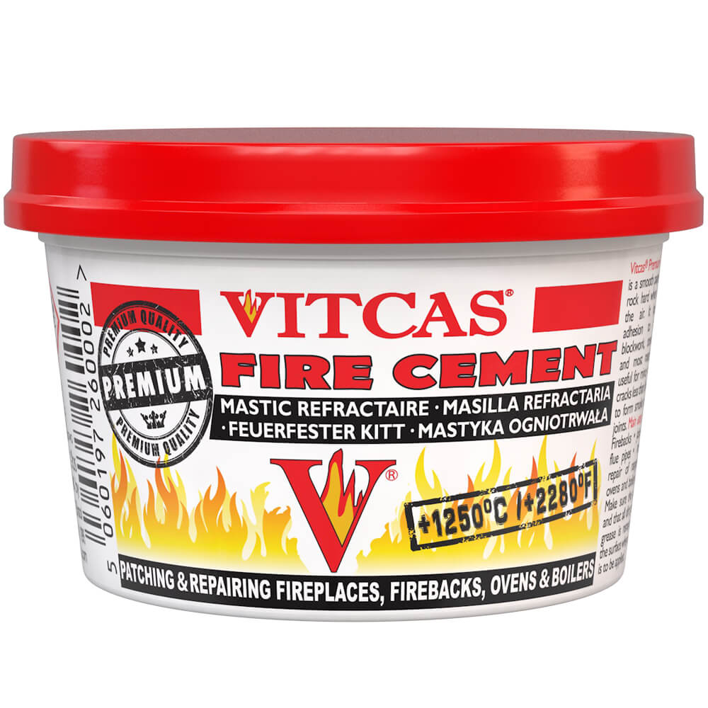 Autumn Fire Cement Repairs: Keep the Scope Clear Vitcas Premium Fire Cement packaging